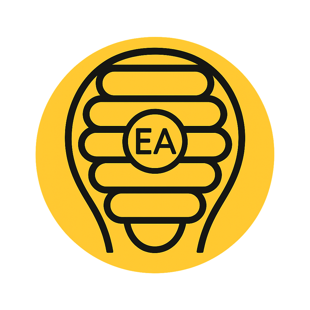 Logo Escuela de Abejas en footer